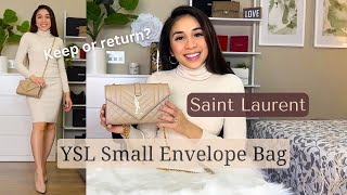 Saint Laurent  YSL Small Envelope Bag Unboxing  Review  MOD shots [upl. by Langdon]