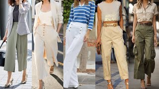 Pantalones de moda 2024 LOOKS Y OUTFITS CON PANTALONE EN TENDENCIA DE MODA 2024 [upl. by Nesilla]