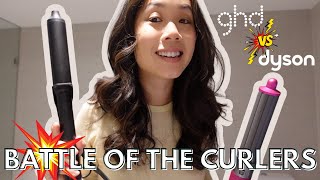 DYSON AIRWRAP vs GHD CURLING TONG  Battle of the Curlers A Comparison [upl. by Latham]