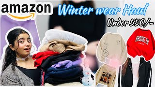 HUGE Amazon winter wear haul  Under 550  Hoodiessweatshirtshigh neck  Rabikhan [upl. by Sinai659]