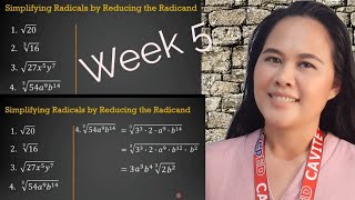 Part 1  Simplifying Radical Expression Reducing the Radicand amp Index of Radical Expression [upl. by Yecaw]