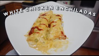 CREAMY WHITE CHICKEN ENCHILADAS  Cook With Me  Felicia Keathley [upl. by Oly271]