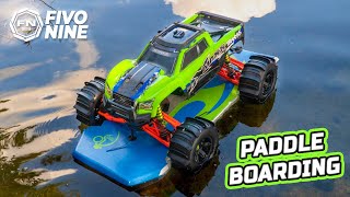 RC CAR Xmaxx drives on water [upl. by Elatan373]