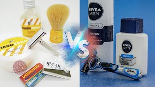 🛑 Afeitado CLÁSICO vs MODERNO Que será mejor para afeitarse la cabeza Clásico o Gillette [upl. by Hadeehuat]