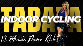 TABATA indoor cycling 15 minute workout peloton spin class virtual cycling weight loss HD 108 [upl. by Monique890]