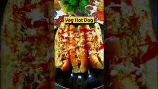 Hot Dog Recipe 🌭 Veg Hot Dog Street Food 😋 shorts hotdog youtubeshorts recipe [upl. by Rotsen]