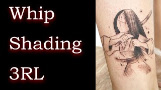 Tattoo Whip Shading with 3RL NeedleTattoo Time Lapse [upl. by Naginarb477]