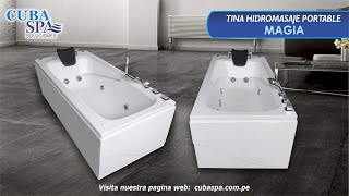 TINA PORTABLE CON HIDROMASAJE quotMAGIAquot  CUBAampSPA SOLUCIONES [upl. by Aihsekram247]