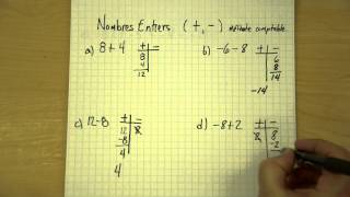 Nombres entiers  addition et soustraction avec la méthode comptable [upl. by Angelle]