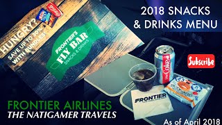 Frontier Airlines Snacks amp Drinks Menu quotFly Barquot 2018  As of April 2018  Onboard A321  CVGPHL [upl. by Marybelle]