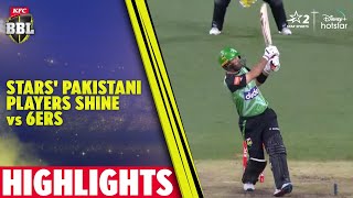 3Wicket Hauls from Melbourne Stars Usama Mir amp Haris Rauf Restrict Sydney Sixers to Chaseable 154 [upl. by Dita]