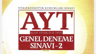 2024 TÖDER AYT2 MATEMATİK ÇÖZÜMLERİ YKS 4SÜNDEN [upl. by Fennie]