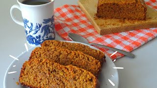 Panqué de zanahoria con harina de avena  Receta Saludable 🥕🍞 [upl. by Ylrebnik565]