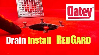 Oatey Shower Drain Installation w RedGard Waterproof Membrane  DIY for 25 [upl. by Gawain]