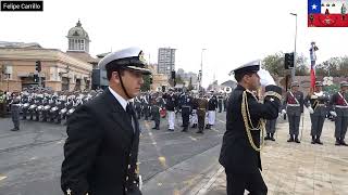 145° Aniversario de las Glorias Navales Honores a las Autoridades e Izamiento del Pabellón Nacional [upl. by Aisan972]