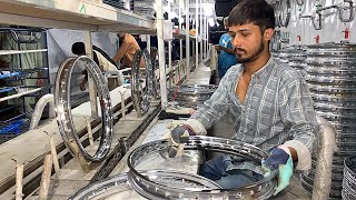 Unveiling The Manufacturing Process of Motorcycle Wheel Rims  Skilled Hands [upl. by Arivle828]