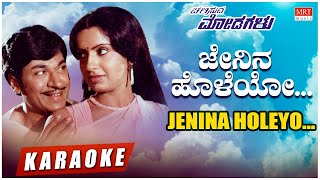 Jenina Holeyo  Karaoke  Chalisuva Modagalu  DrRajkumar Ambika Saritha  Kannada Old Songs [upl. by Iphigeniah56]