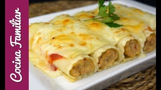 Receta para hacer canelones de pollo By JavierRomero [upl. by Ellebasi]