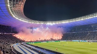 Hertha BSC  1FC Magdeburg  Choreo Pyro Stimmung 16022024 [upl. by Mich]