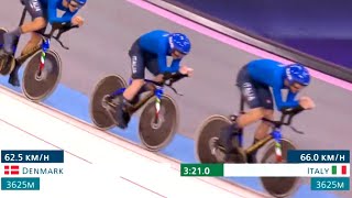 PARIGI 2024 CICLISMO SU PISTA BRONZO ITALIA INSEGUIMENTO A SQUADRE [upl. by Nolat]