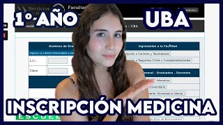 Inscripción a PRIMER AÑO  MEDICINA UBA [upl. by Cristin]