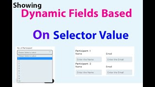 Showing Dynamic Form Fields based on the Selector Value  JQuery  Dynamic Form Fields [upl. by Resee922]