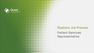 Patient Services Representative Phleb – Realistic Job Preview [upl. by Eibmab]