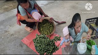 Take the canarium fruit to sell and eat pho [upl. by Llecrup]