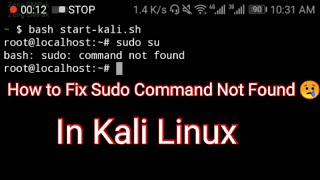 How To Fix Sudo Command Not Found While using Kali Linux  HSZalim [upl. by Notsew]