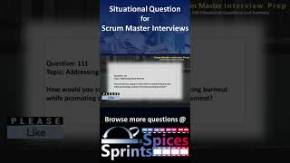 Scrum Master SM Interview Question 111 of 200 scrummasterinterview scrummaster agileinterview [upl. by Rebmyt]