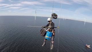 Rope Access on Wind turbines Climbing [upl. by Peterman]