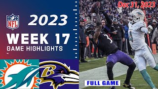 Miami Dolphins vs Baltimore Ravens Week 17 FULL GAME  NFL Highlights Today 123123 [upl. by Neona730]