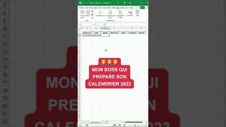 Crée ton calendrier 2023 en 15 secondes avec moi 📅  Astuce Excel [upl. by Ani]