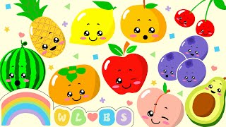 Baby Sensory Video  High Contrast Fruits  Happy BGM [upl. by Rogergcam]