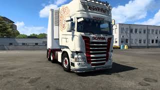 Мод Scania V8 Open pipe with Lepidas Team exhaust system v202 для E T S 2 v146x  148x [upl. by Sualokcin]