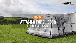 How to Attach a Porch Door to your Awning  Filmed 2018 [upl. by Auod]