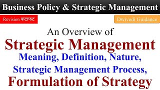 Business Policy and Strategic Management Formulation of Strategy Strategy Formulation Nature [upl. by Iron]