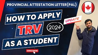 How to apply for TRV as a student in Canada in Malayalam 2024 Provincial Attestation Letter PAL [upl. by Atiluj]