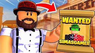 SIMASGAMER IS WANTED 😮 Escape Wild West Obby Roblox [upl. by Nnire626]