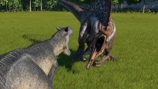 Allosaurus VS Spinosaurus  Jurassic World Evolution [upl. by Ashil554]