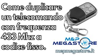 GUIDA TELECOMANDO UNIVERSALE CANCELLO FAAC CAME 4 CANALI PER TUTTI I CANCELLI A 433 mHz [upl. by Lahpos]