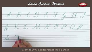 Cursive Writing  How to Write Capital Alphabets in Cursive  Alphabets Cursive Handwriting Letters [upl. by Atnahc]