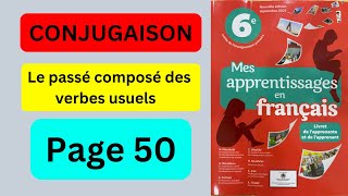 Conjugaison Page 50 Mes apprentissages en français 6 AEP [upl. by Terzas]