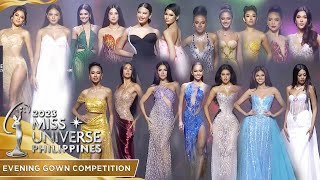 Top 18 Evening Gown Competition  Miss Universe Philippines 2023 [upl. by Ithaman]