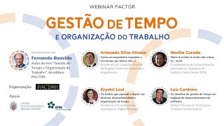 Webinar Gestão de Tempo e Organização do Trabalho  PACTOR [upl. by Mensch627]