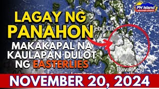 Lagay Ng Panahon Nov 20 2024  Weather Update  Pagasa Weather Update Today [upl. by Barstow645]