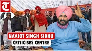 Navjot Singh Sidhu praises Punjab government criticises Centre over farmers’ strike Bathinda rally [upl. by Giamo990]