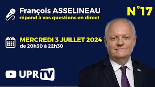 François Asselineau répond à vos questions en direct n°17 [upl. by Ennovy690]