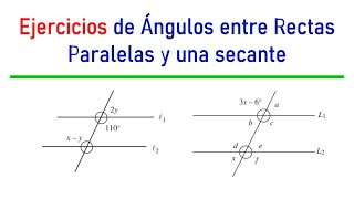 2 Ejercicios de rectas paralelas y una secante [upl. by Ajram]