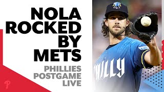 Nola roughed up by Mets Phillies blown out in series opener  Phillies Postgame Live [upl. by Ainav]